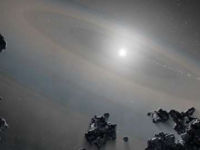 一颗白矮星被其内行星和柯伊伯带的碎片所包围