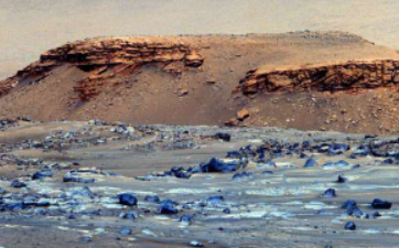 在火星陨石坑岩石中发现的可能有机化合物