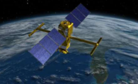 观看最新的水上卫星在太空中展开