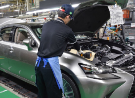 丰田11月全球汽车产量增长1.5%至创纪录的833104辆