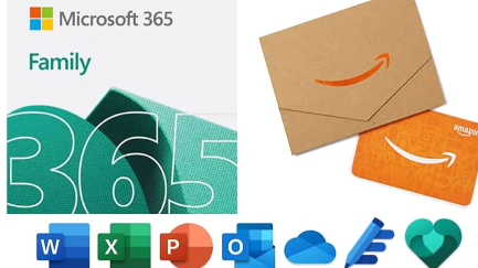 购买一年微软365家庭版亚马逊赠送50美元礼品卡