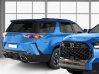 2025年首款ToyotaGR4Runner看起来更像一款更小 更愤怒的CGISequoiaSUV