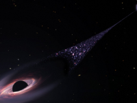超大质量黑洞在太空中横冲直撞尾随新星