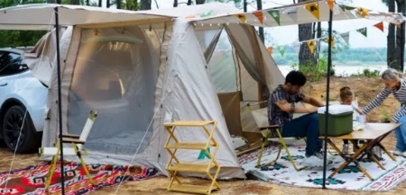 Tentsla的1,200美元充气帐篷将您的TeslaModelY变成移动露营地
