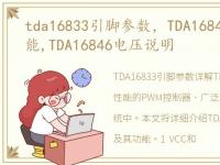 tda16833引脚参数，TDA16846各个引脚功能,TDA16846电压说明