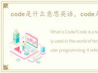 code是什么意思英语，code是什么意思
