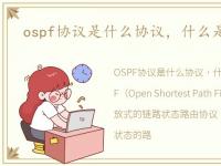 ospf协议是什么协议，什么是OSPF协议