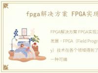 fpga解决方案 FPGA实现方案