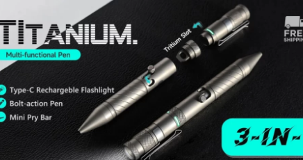 BoltLiteTitanium模块化EDC多功能工具笔和手电筒